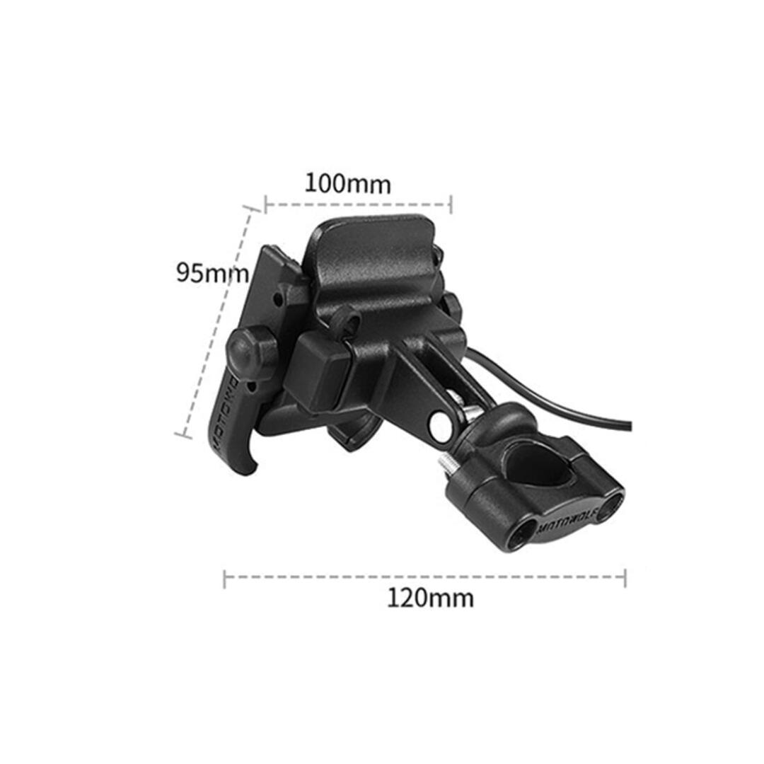 Motowolf Motowolf Alüminyum Gövde Usb Şarj Soketli Gidon Bağlantılı Motosiklet Bisiklet Telefon Tutucu