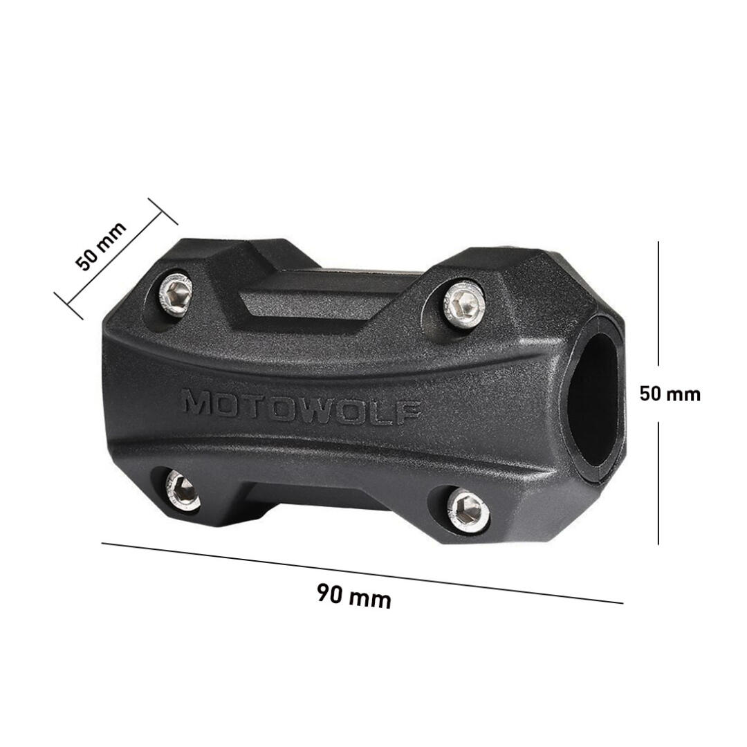 Motowolf Motowolf Motosiklet Koruma Demiri Takozu Koruma Plastiği Siyah