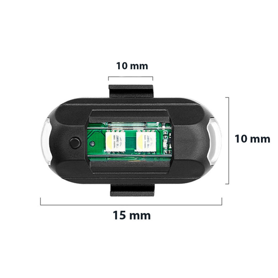 KNMASTER Knmaster Kask Arkası/ Motosiklet RGB 7 Renkli Mini Led