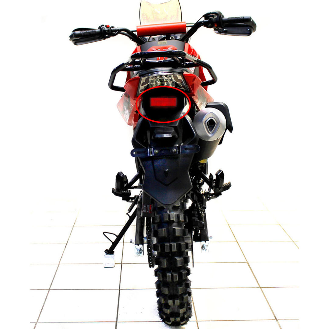 KNMASTER Knmaster Stop-500 Dikdörtgen Kırmızı Motosiklet Led + Knmaster D2 Animasyonlu Çakar Devresi