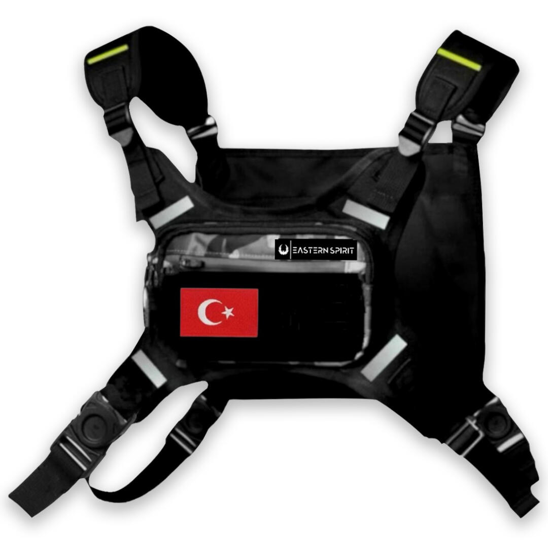 Eastern Spirit White Camo Motosiklet – Bisiklet Reflektörlü Yelekli Çanta (Yeni Yönetmeliğe Uyumlu)