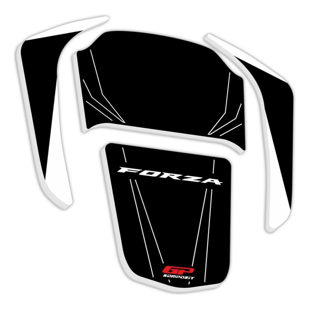 GP Kompozit GP Kompozit Honda Forza 250 2018-2023 Uyumlu Tank Pad Seti Siyah-Beyaz GP09230632301819