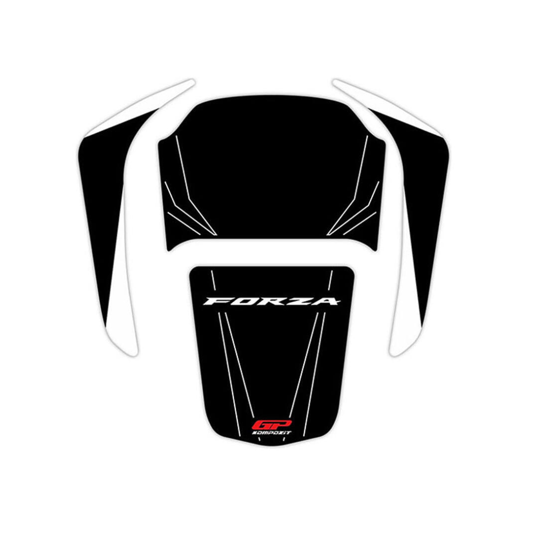 GP Kompozit GP Kompozit Honda Forza 250 2018-2023 Uyumlu Tank Pad Seti Siyah-Beyaz GP09230632301819