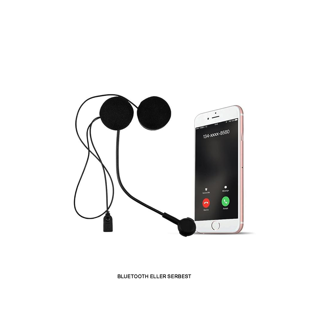 HIFI Stereo Kablosuz Bluetooth 4.0 Motosiklet Kaskı Bluetooth Intercom Kulaklık HD Mikrofonlu
