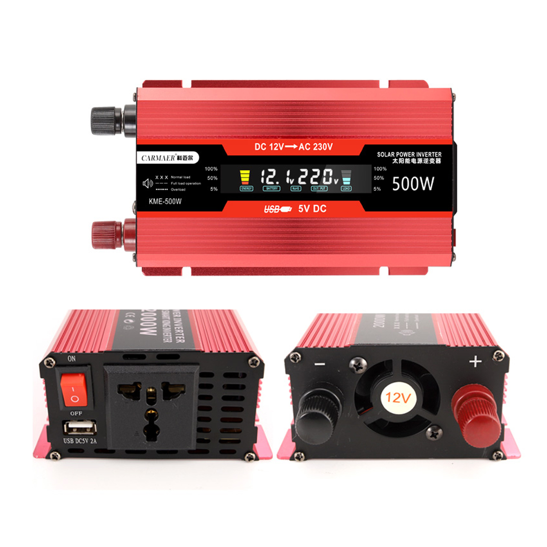 Yüksek Kalite 500W Taşınabilir Güneş Inverter Akıllı Güç Çevirici