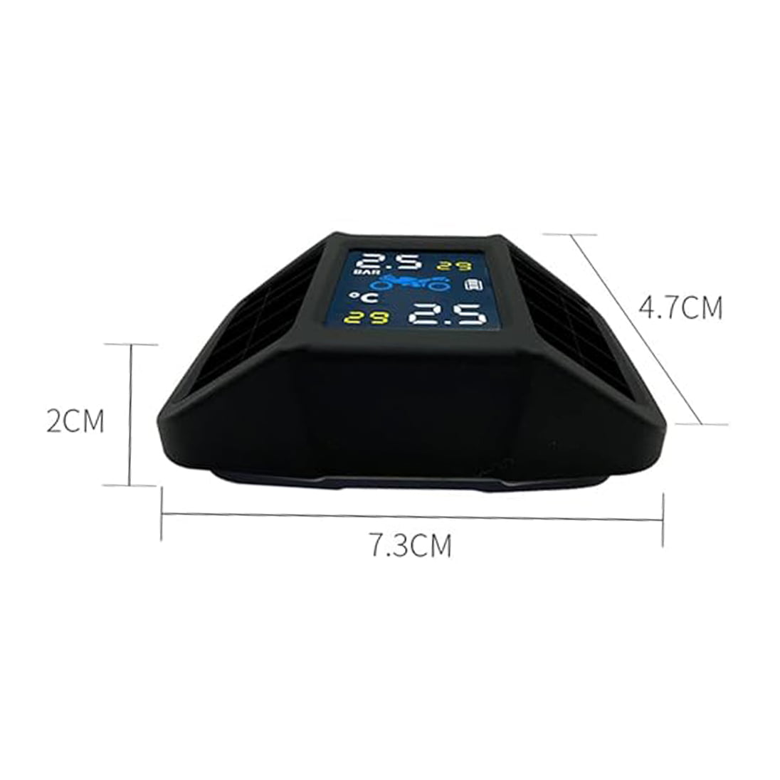 Motosiklet Tpms Güneş Enerjili Sistem Dijital Lastik Göstergesi Manometre