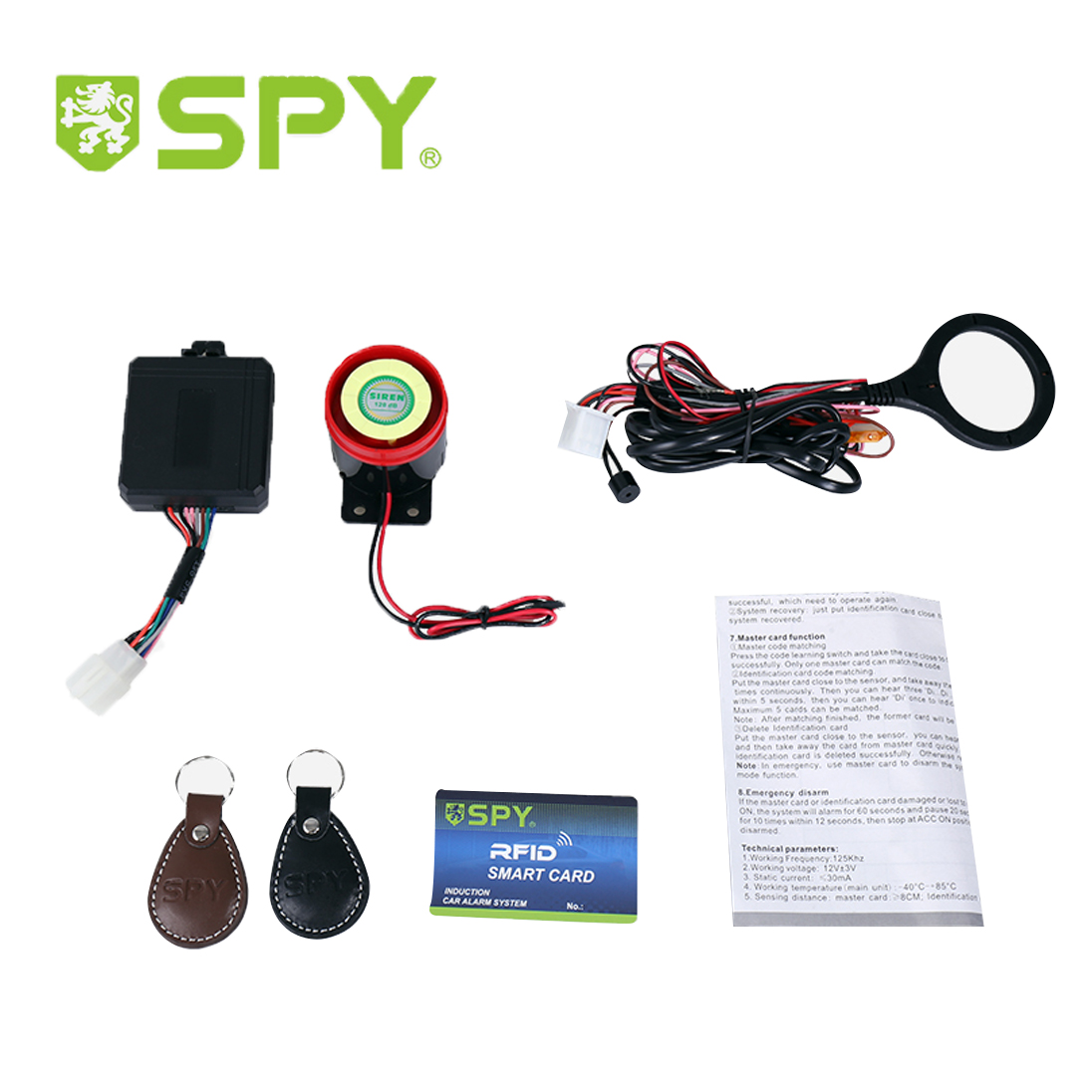 SPY Motosiklet Alarm Sistemi Araç Tanımlama İşlevli