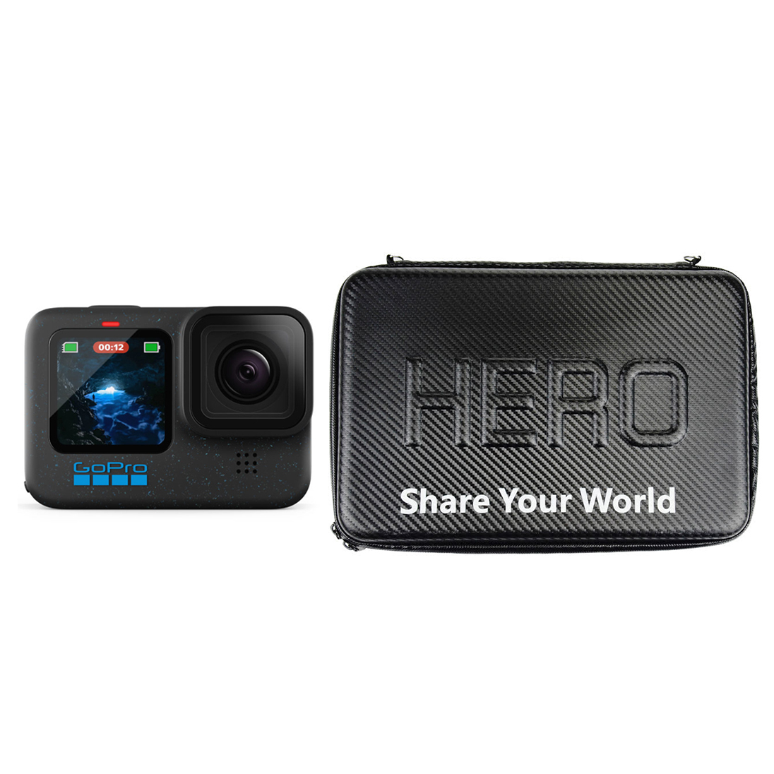 GoPro Aksiyon Kamera + Knmaster GoPro Orta Boy Karbon Çanta