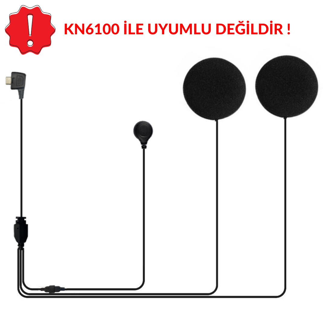 KNMASTER Cmmk-06 Plus Bluetooth Intercom Seti Uyumlu Kapalı Kask Kulaklık Seti
