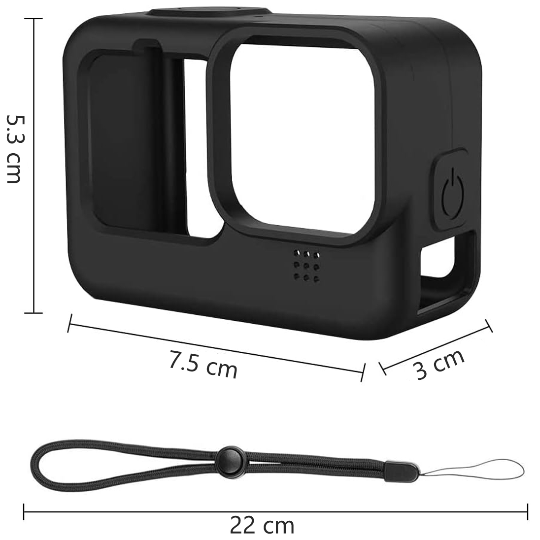 GoPro 9/10/11/12/13 Uyumlu Yumuşak Silikon Kamera Kılıfı + Lens Kapağı Koruyucu Çerçeve Kılıf