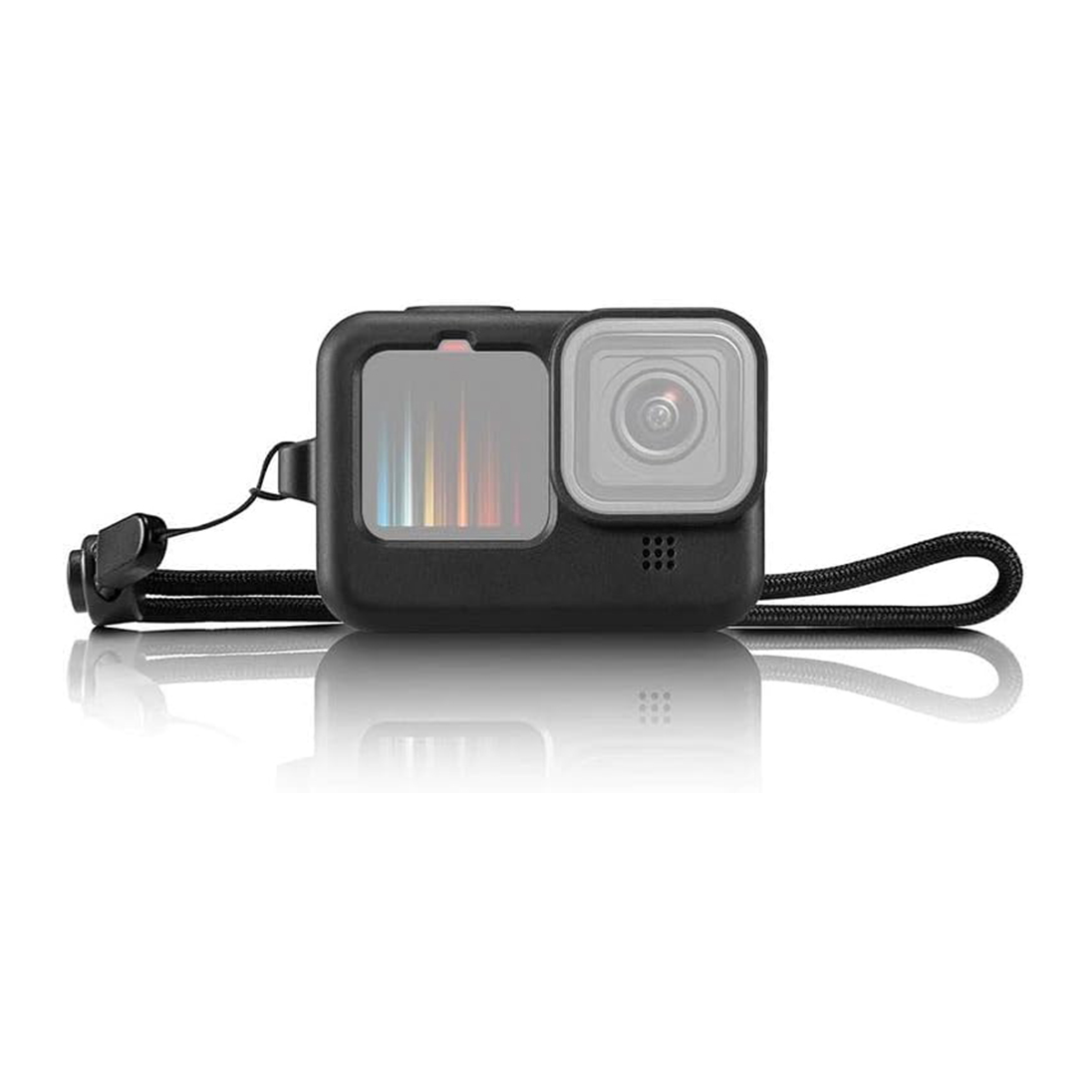 KNMASTER GoPro 9/10/11/12/13 Uyumlu Yumuşak Silikon Kamera Kılıfı + Lens Kapağı Koruyucu Çerçeve Kılıf