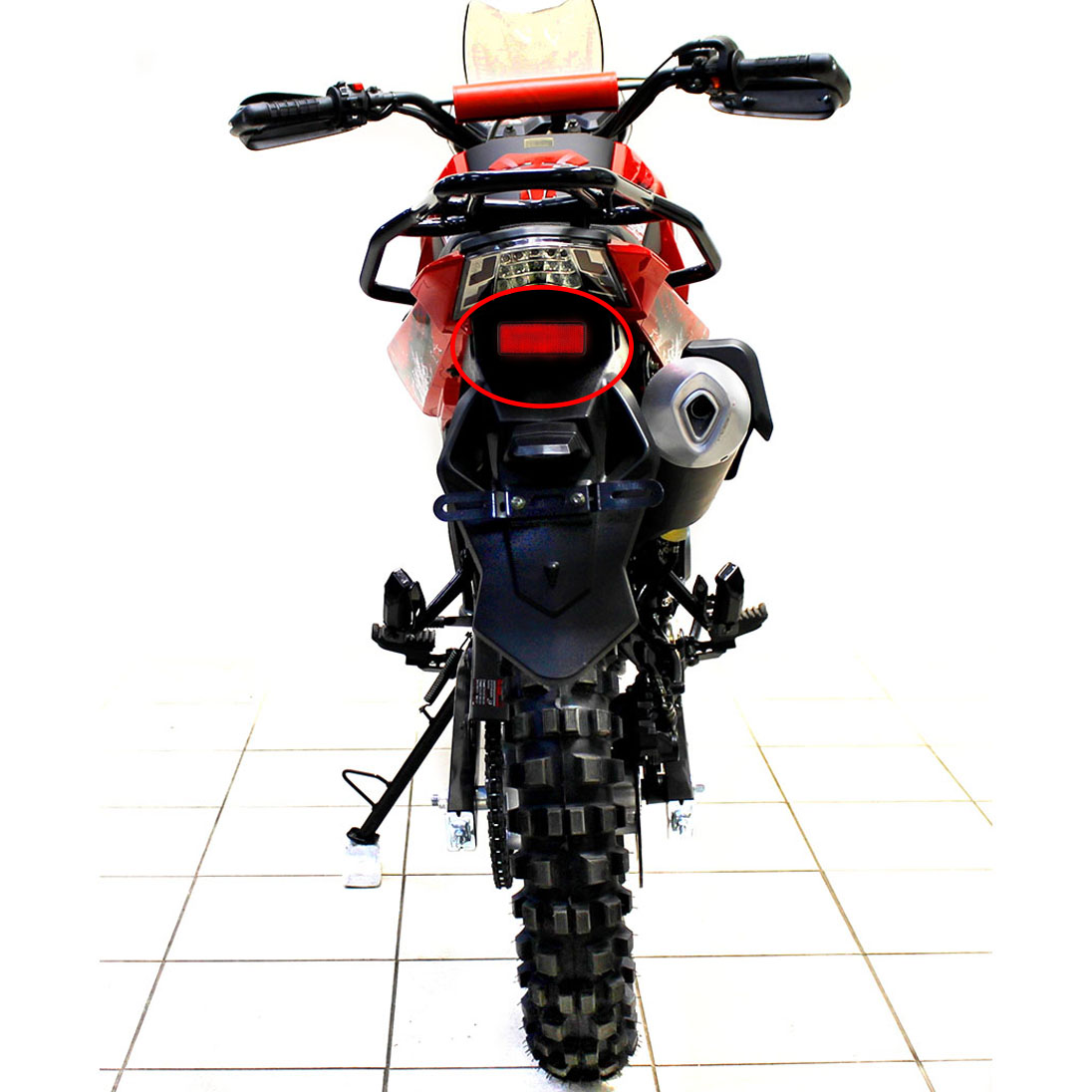 Knmaster Stop-550 Evrensel Dikdörtgen Kırmızı Ledli Motosiklet Kedigözü
