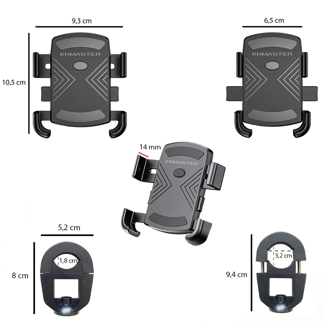 Knmaster TT-600 Tüm Motosikletlere Uyumlu Telefon Tutucu