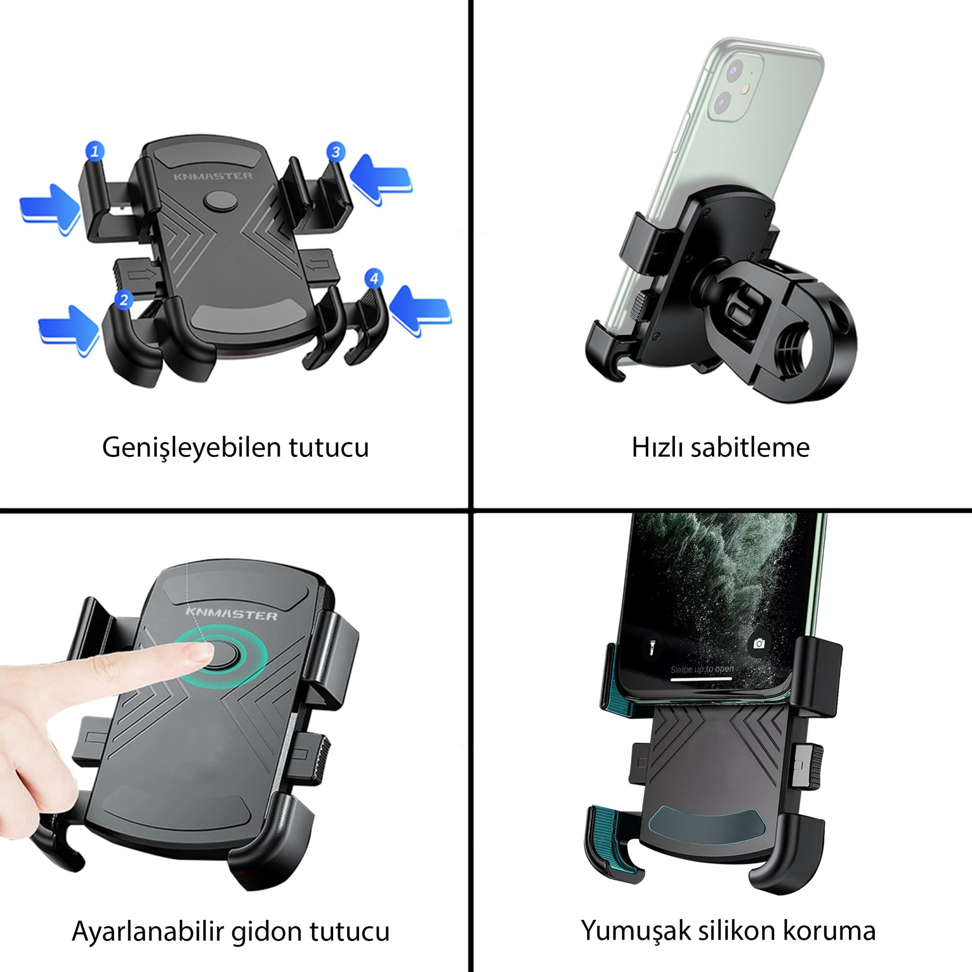 Knmaster TT-600 Tüm Motosikletlere Uyumlu Telefon Tutucu