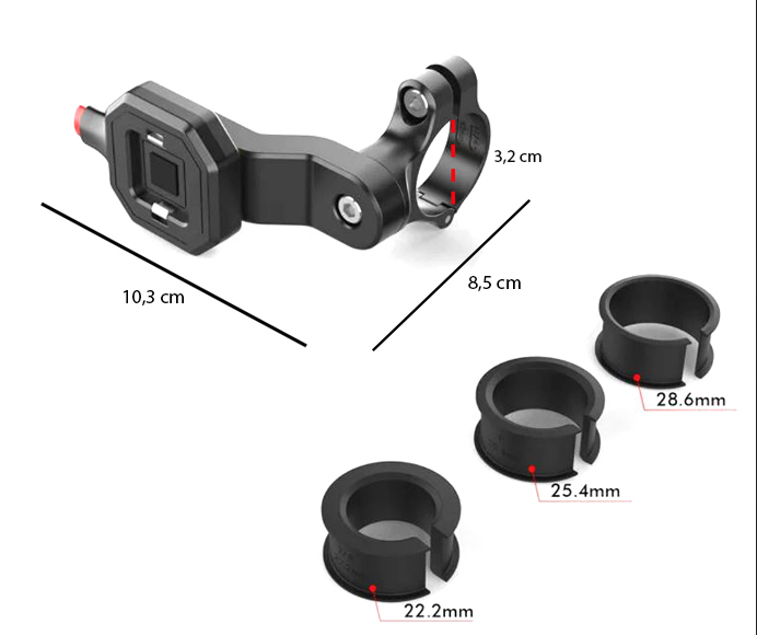 Knmaster TT-710 Tüm Motosikletlere Uyumlu Telefon Tutucu