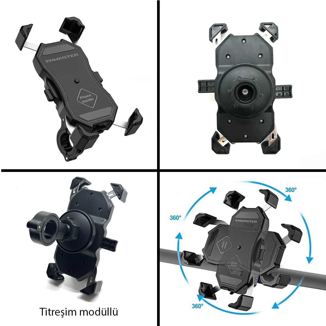 Knmaster TT-450 Titreşim Engelleyici Tüm Motosikletlere Uyumlu Telefon Tutucu