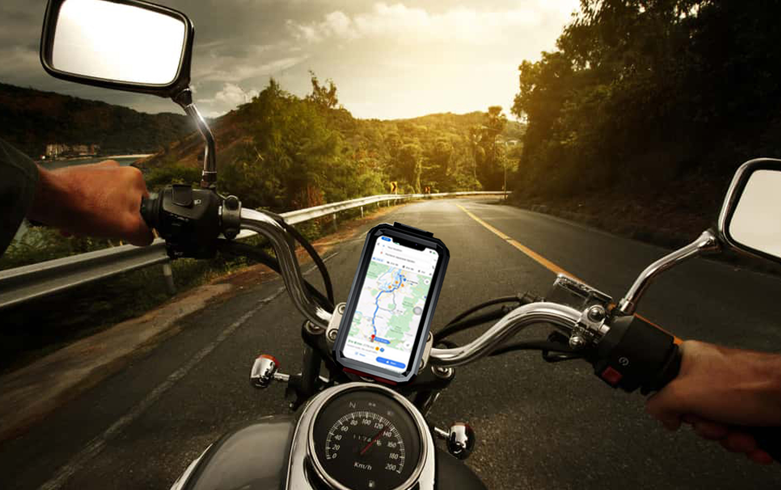 Knmaster TT-900 Titreşim Engelleyici Tüm Motosikletlere Uygun Telefon Tutucu