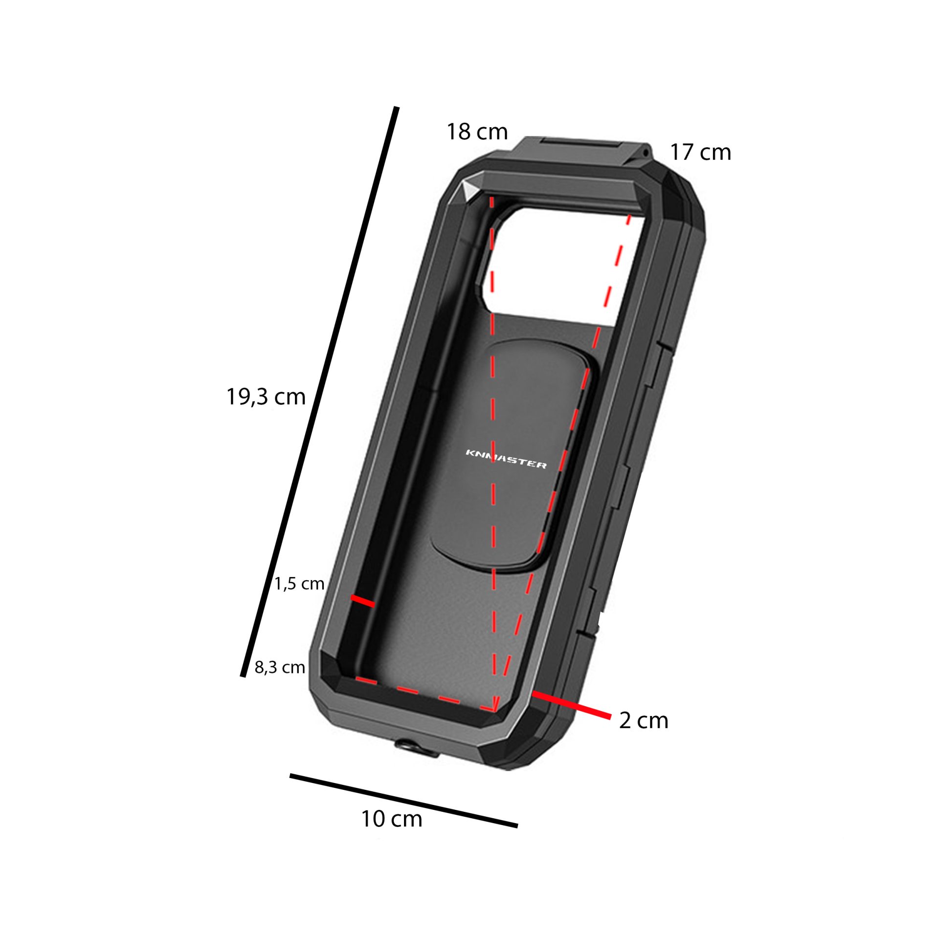 Knmaster TT-950WU Titreşim Engelleyici Usb’li Tüm Motosikletlere Uygun Telefon Tutucu