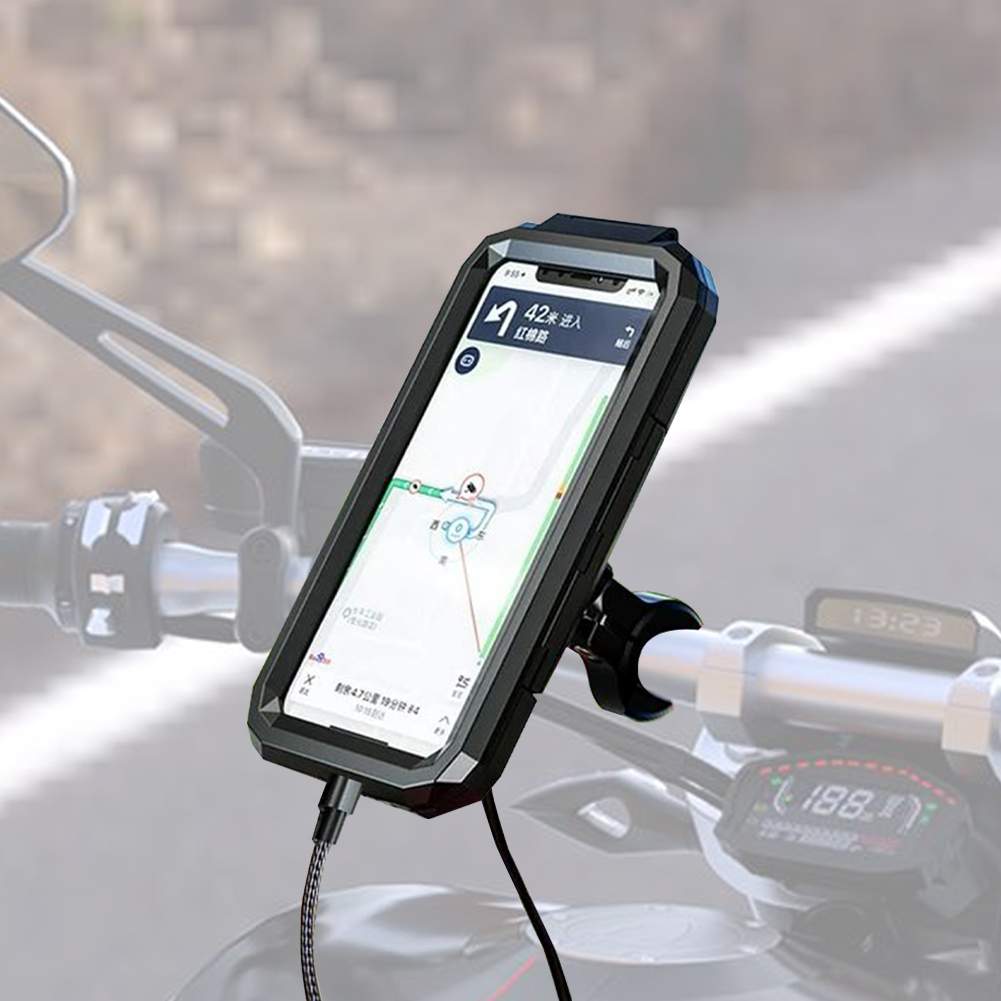 Knmaster TT-950WU Titreşim Engelleyici Usb’li Tüm Motosikletlere Uygun Telefon Tutucu