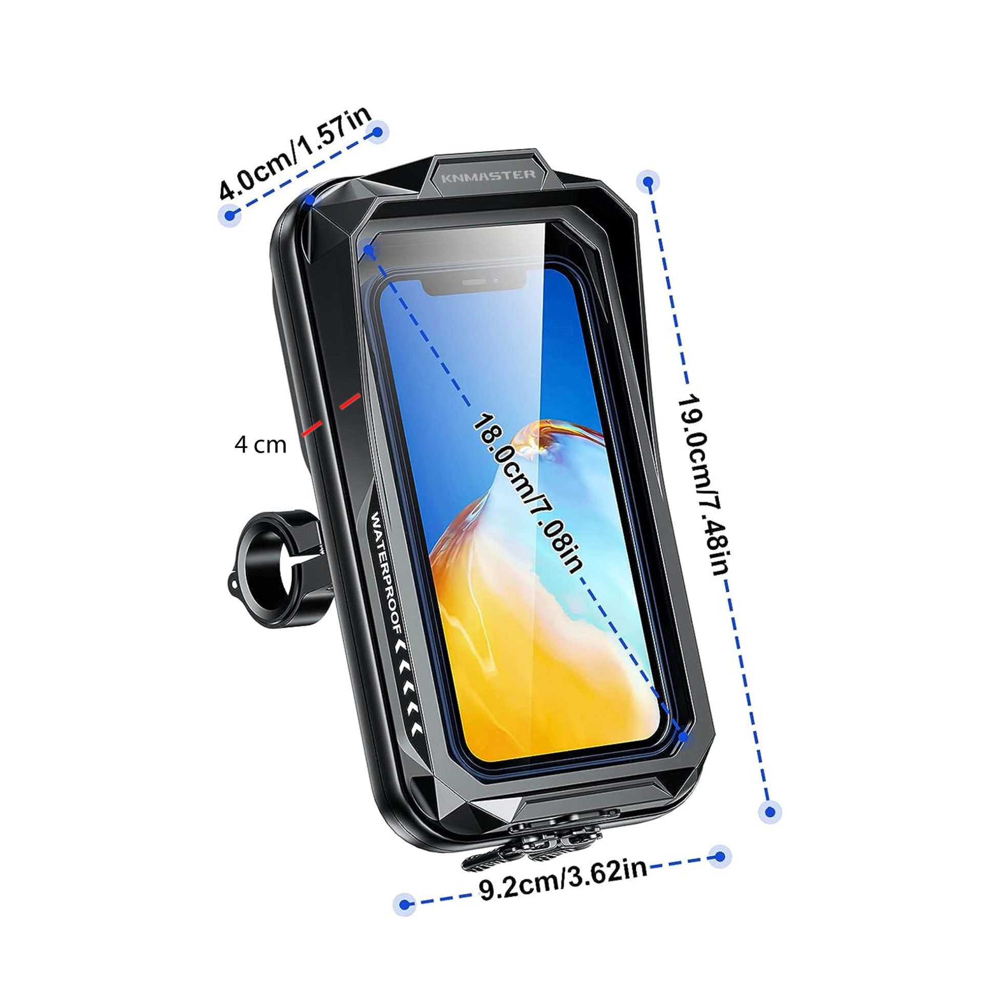 Knmaster TT-850 Su Geçirmez Tüm Motosikletlere Uygun Telefon Tutucu