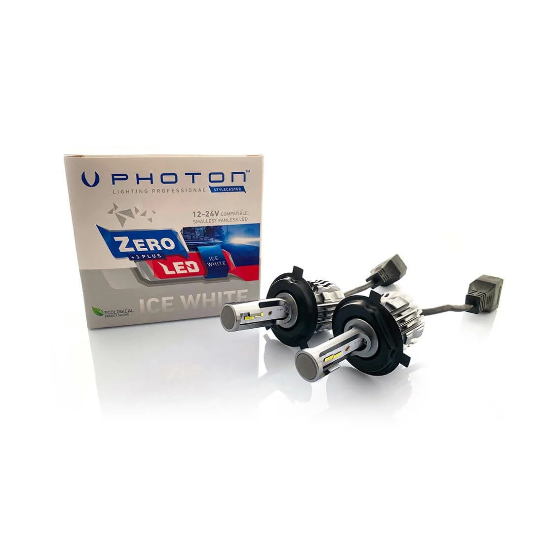 PHOTON ZERO H4 ICE WHITE +3 PLUS FANSIZ LED 12V-24V