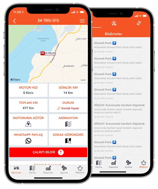 Turuncu Go Kablosuz Motosiklet Takip Sistemi ( 12 Aylık )