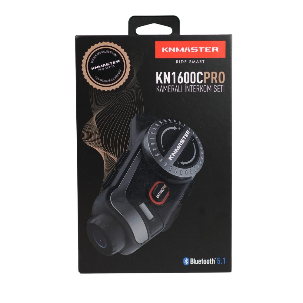 KNMASTER KN1600C PRO Kameralı Motosiklet Kask Bluetooth İntercom Kulaklık Seti
