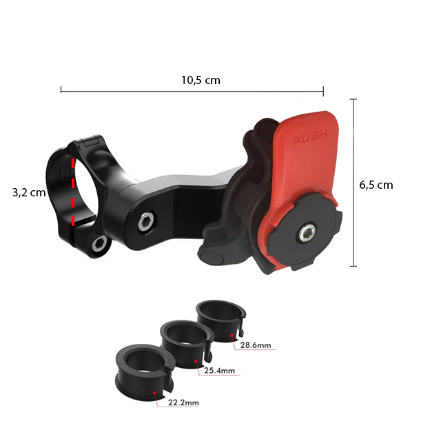 Knmaster TT-700 Plus Titreşim Engelleyici Tüm Motosikletlere Uyumlu Hayalet Telefon Tutucu
