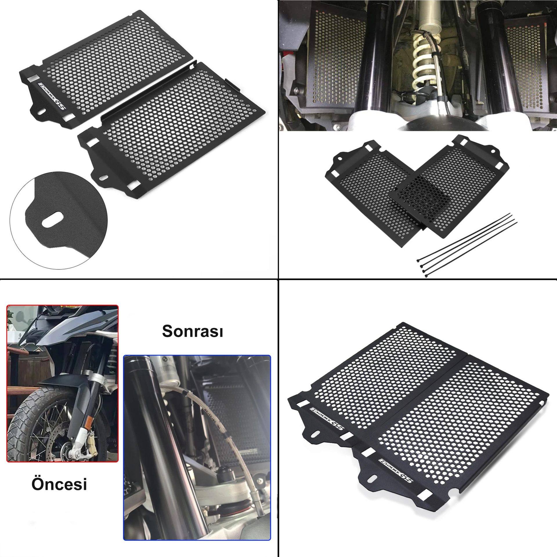 Knmaster BMW R 1200 GS 2013-2019 Uyumlu Radyatör Koruma Demiri