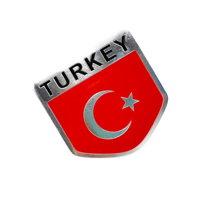 Ülke Bayrakları Alüminyum Arma Sticker