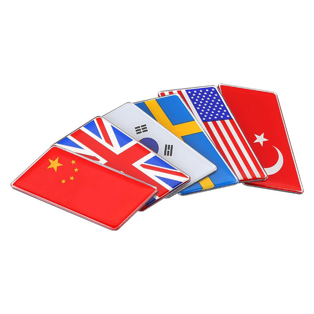 Ülke Bayrakları Damlalı Alüminyum Sticker