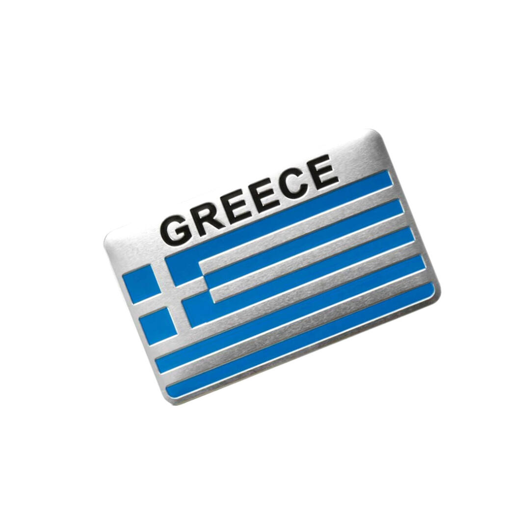 Ülke Bayrakları Alüminyum Dikdörtgen Sticker