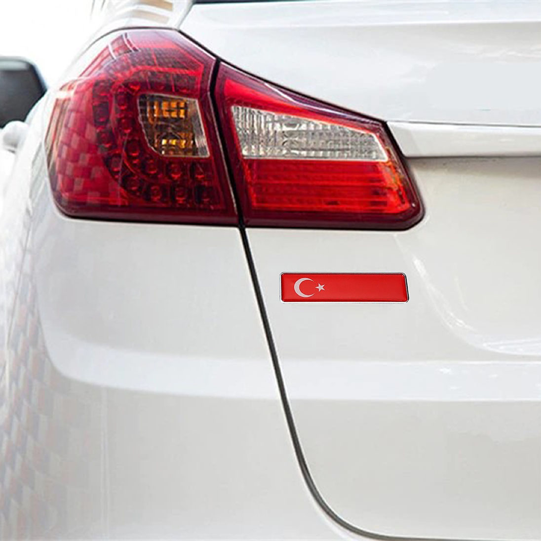 Ülke Bayrakları Damlalı Alüminyum Sticker Uzun