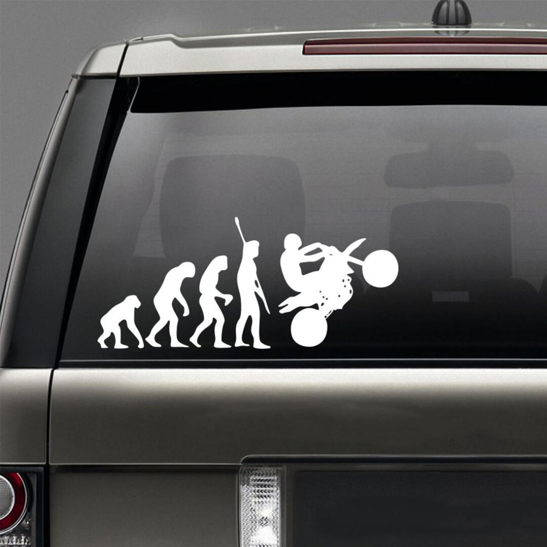 KNMASTER Knmaster İnsan Evrimi Motosiklet Otomobil Sticker Etiket Vinil Yansıtıcı Çıkartma