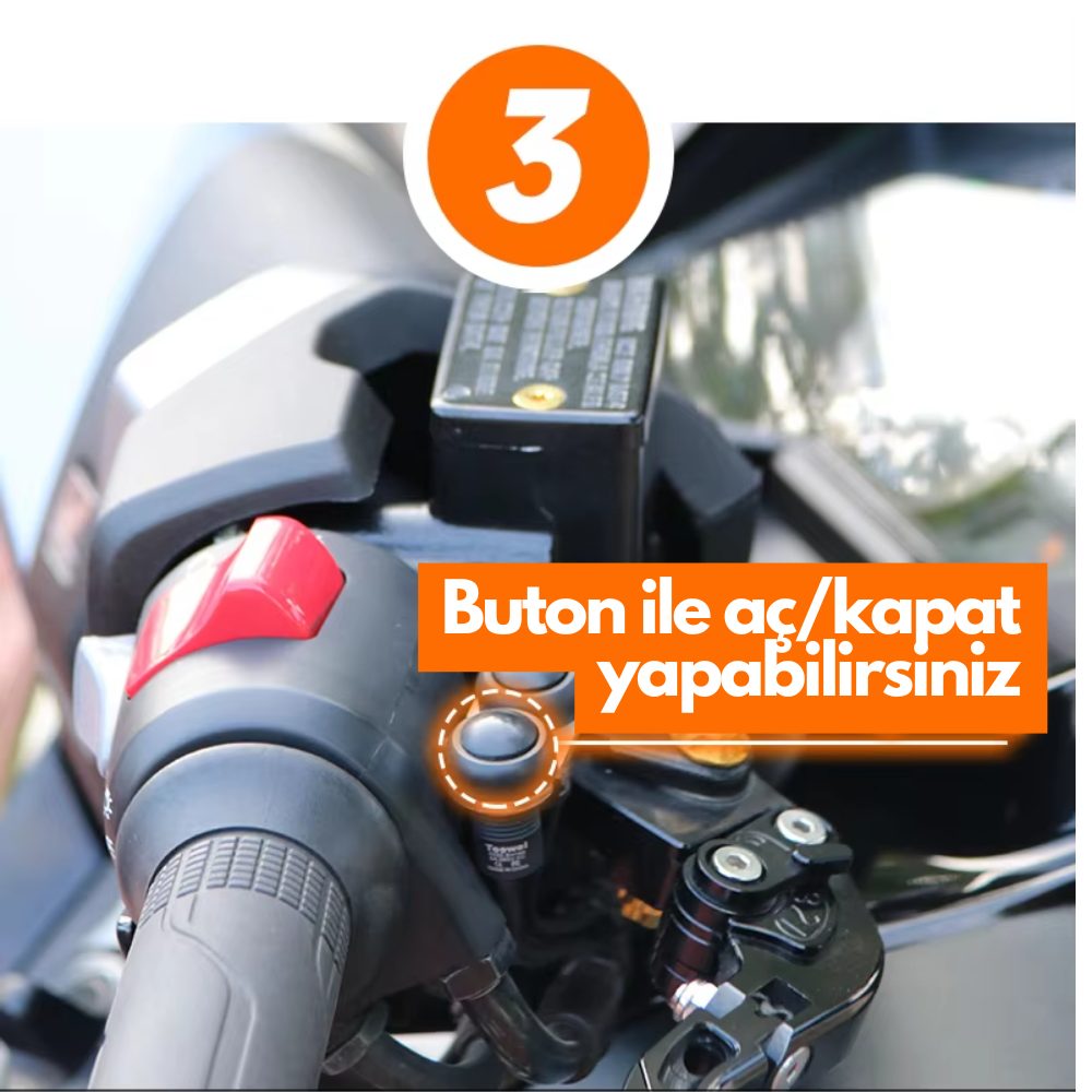 Knmaster MA1000 – Forza Otomatik Katlanır Motosiklet Aynası