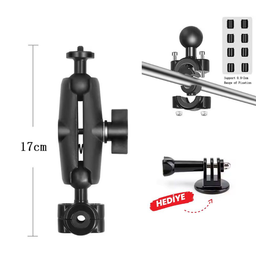KNMASTER Knmaster MC30 – Ayna Demir Bağlantılı 360° Ayarlanabilir Kamera Tutucu Aparat