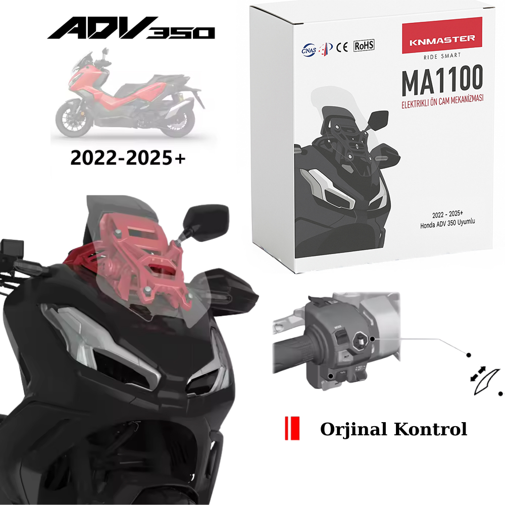 KNMASTER KNMASTER MA1100 Honda Adv350 Uyumlu Elektrikli Ön Cam Mekanizması