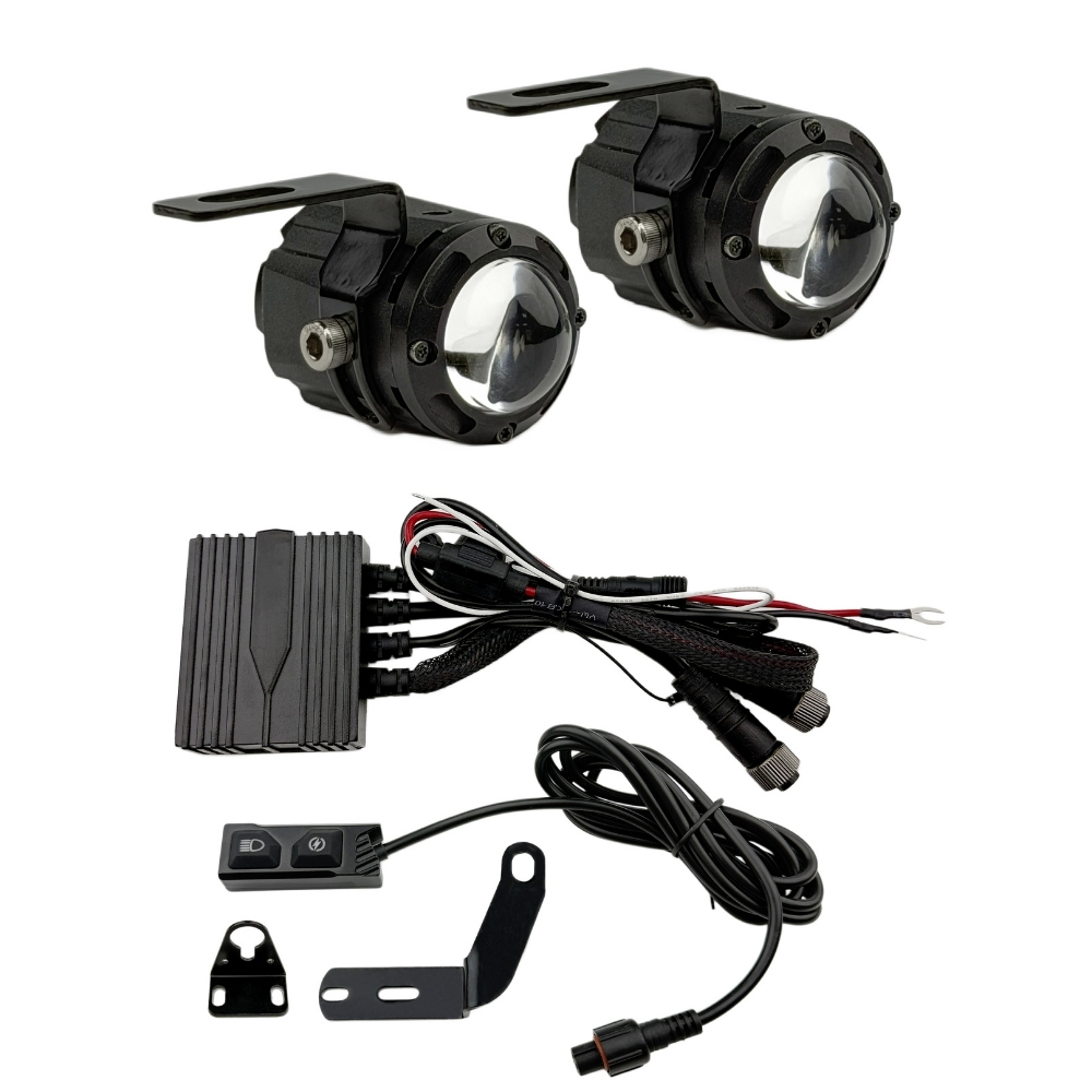 KNMASTER BOSTON 60W 3 Renkli & 3 Modlu Çakar Motosiklet LED Sis Farı