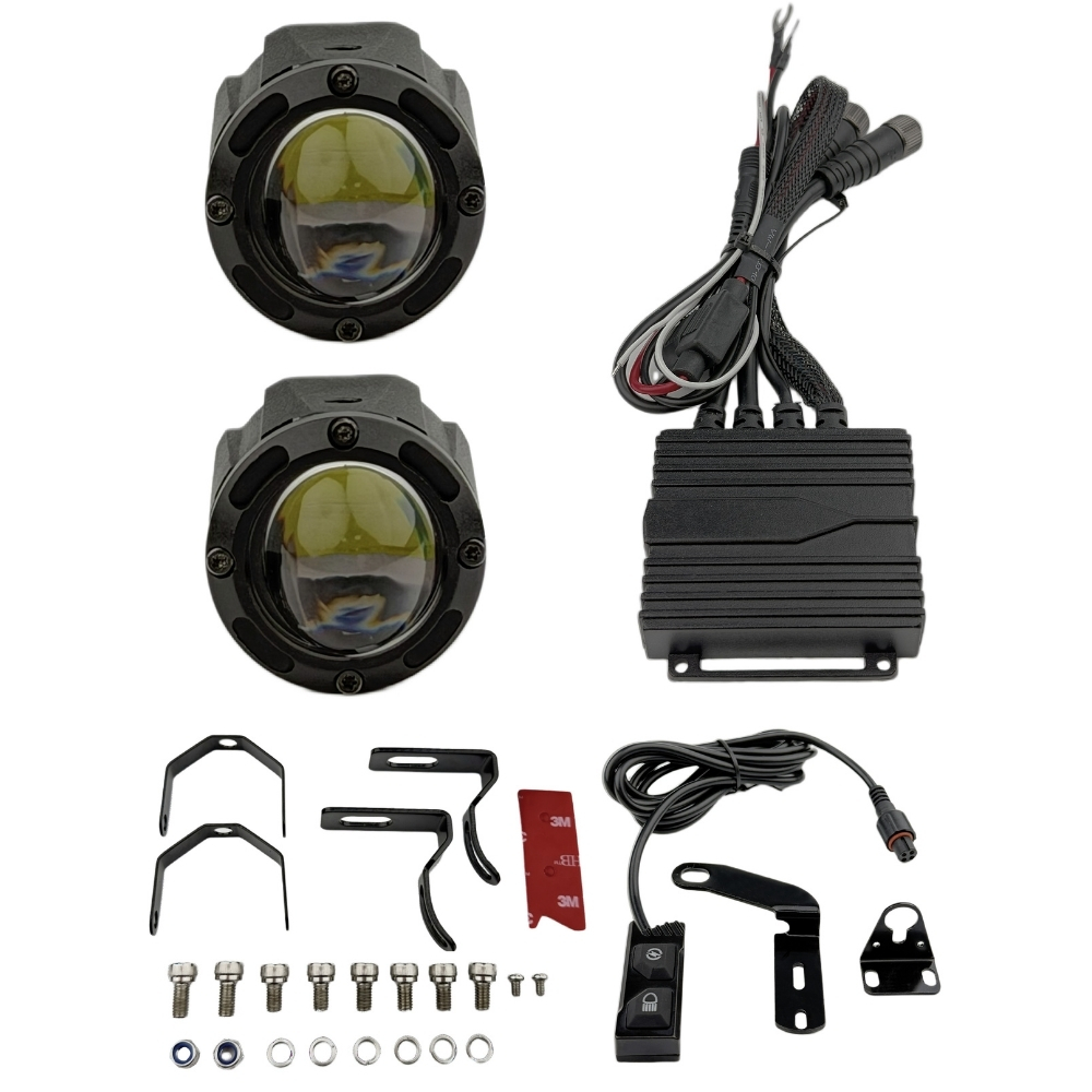 KNMASTER BOSTON 60W 3 Renkli & 3 Modlu Çakar Motosiklet LED Sis Farı
