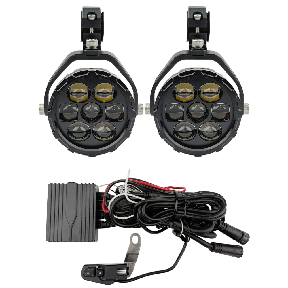 KNMASTER VOLENTA 90W 3 Renkli Motosiklet LED Sis Farı