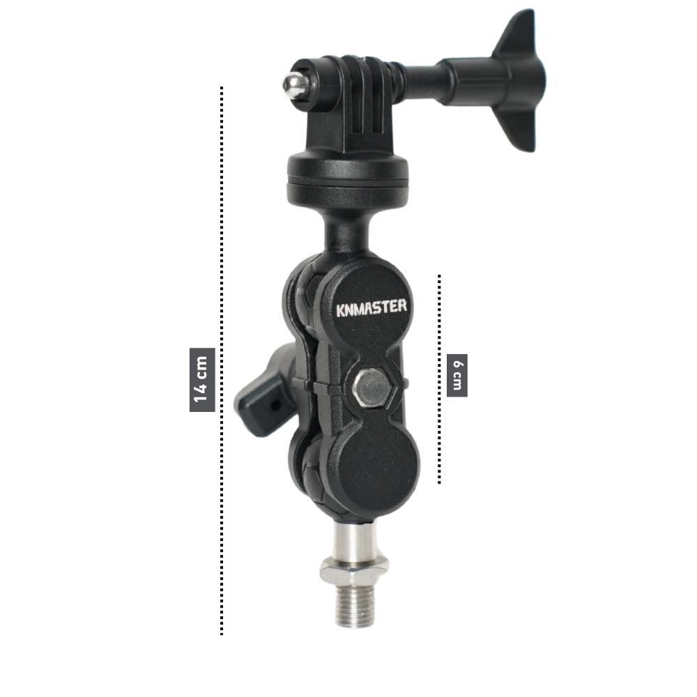Knmaster MC120 – 360° Ayarlanabilir Motosiklet 10mm Vida Bağlantılı Aksiyon Kamera Aparatı