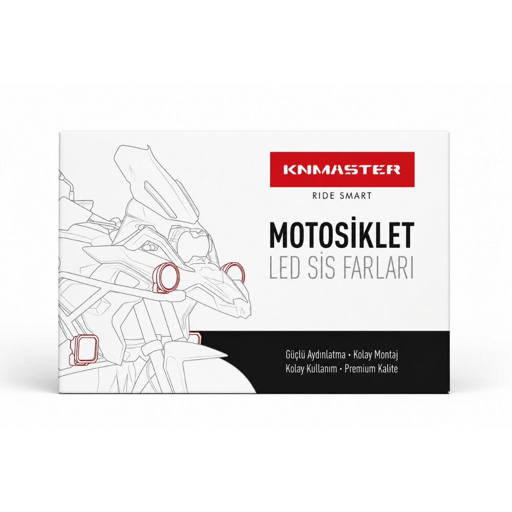 KNMASTER SMOKE 115W Motosiklet LED Sis Farı