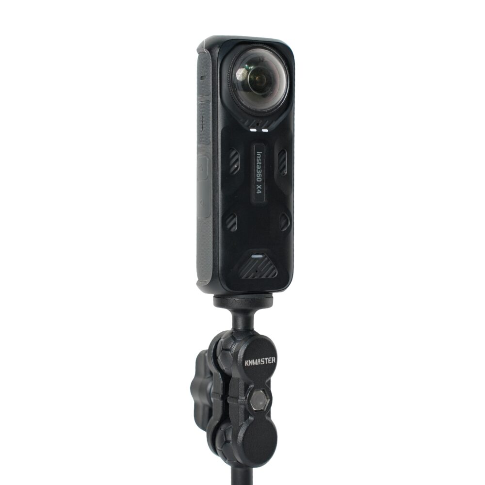 KNMASTER MC-200 – 360° Ayarlanabilir Motosiklet Çift Yengeç Kelepçeli (Double Clamp) Aksiyon Kamera Destek Aparatı (17 cm)