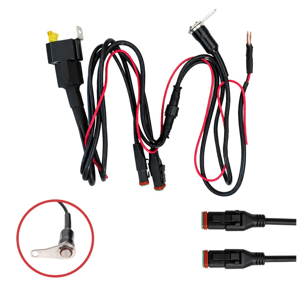 KNMASTER ED100 Pro A Röleli Tek Renk Sis Farı Kablo Tesisatı – Aç/Kapat Düğmesi | Plug & Play