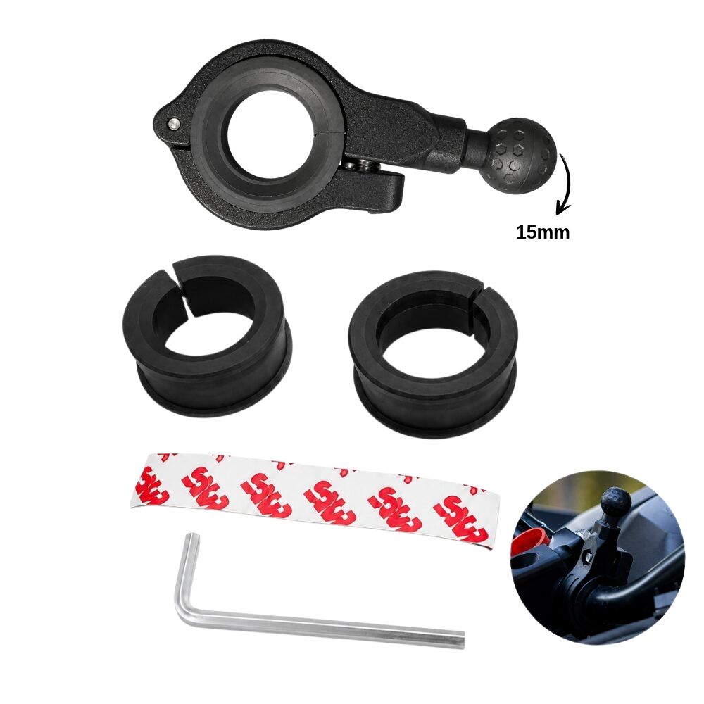 KNMASTER KNMASTER Motosiklet Gidon Bağlantılı 15 mm Top Kafalı Telefon Tutucu ve Aksesuar Montaj Aparatı KNMASTER KNMASTER Motosiklet Gidon Bağlantılı 15 mm Top Kafalı Telefon Tutucu ve Aksesuar Montaj Aparatı