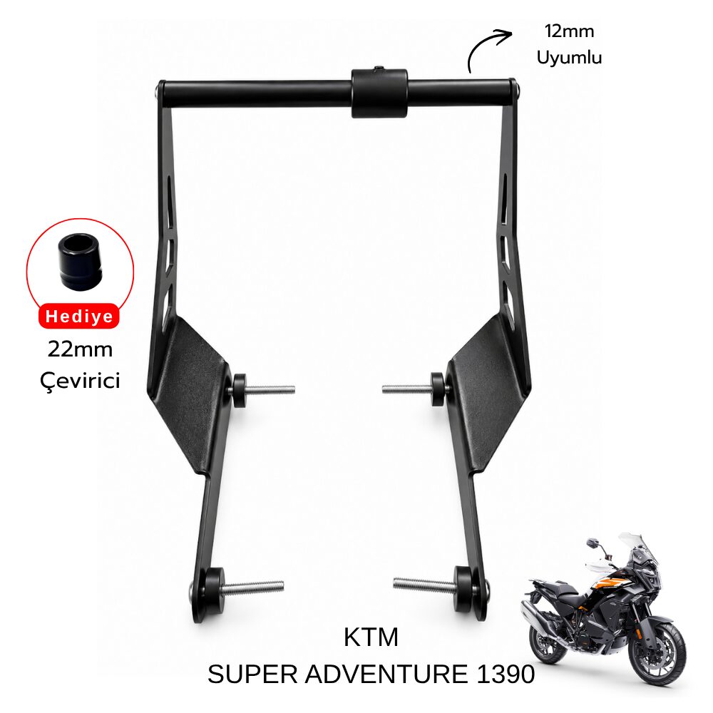 KTM Pixel – KTM 1390 Super Adventure (2026) Uyumlu Telefon & Navigasyon Tutucu – Siyah