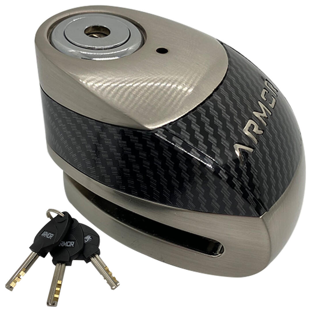 Armor 610+ Karbon10MM Paslanmaz Çelik Alarmlı Disk Kilidi
