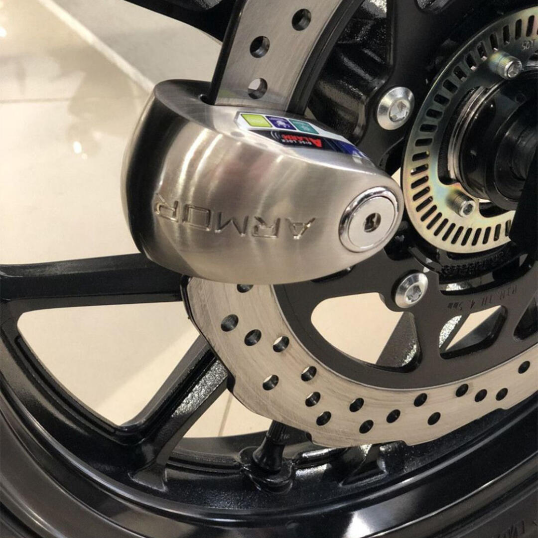Armor 610+ Karbon10MM Paslanmaz Çelik Alarmlı Disk Kilidi