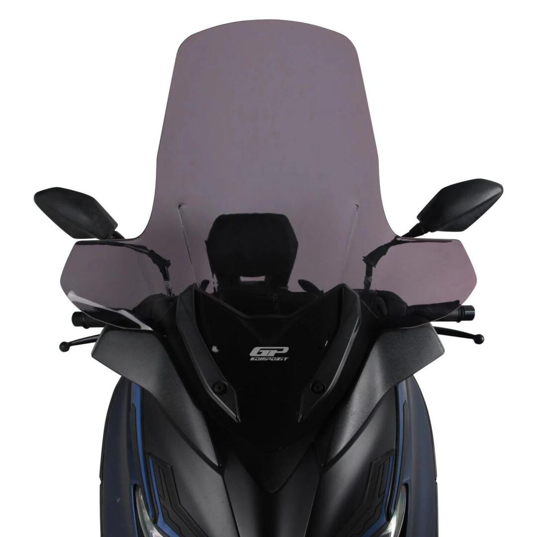 GP Kompozit GP Kompozit Yamaha XMAX 250 / 300 / 400 2018-2022 Uyumlu Elcikli Ön Cam Füme 60 Cm