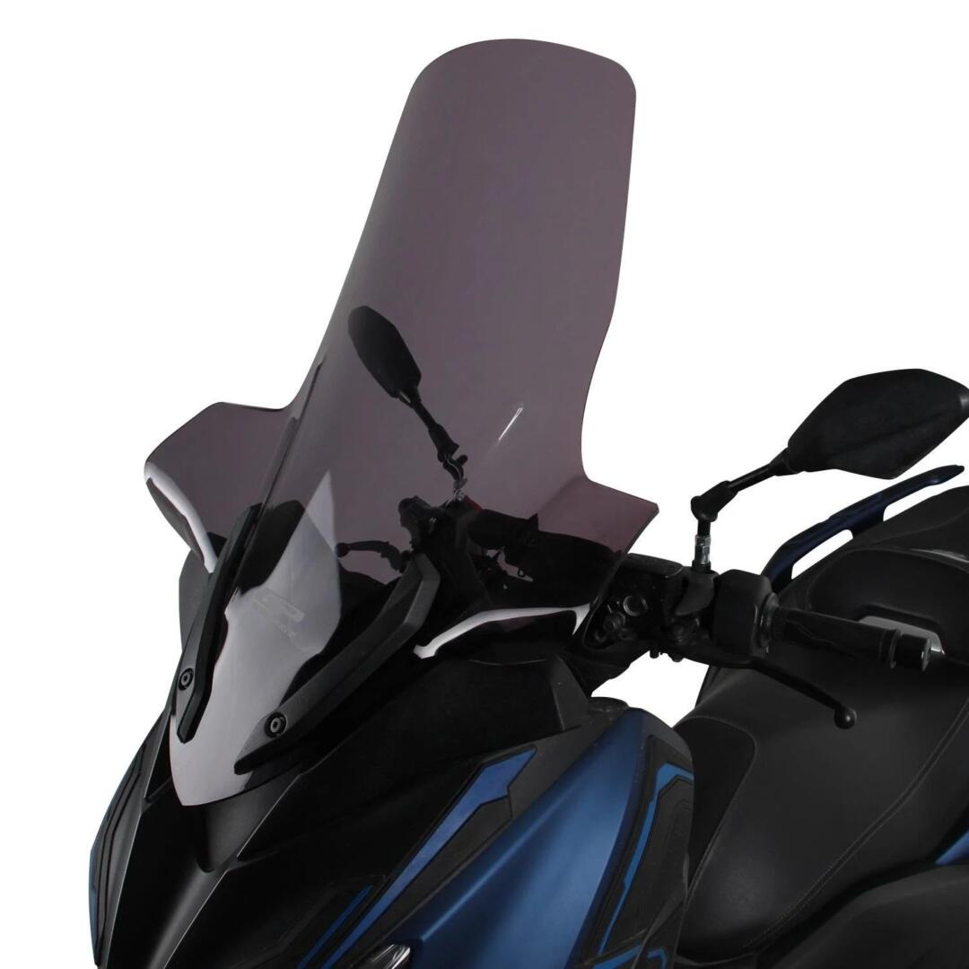GP Kompozit GP Kompozit Yamaha XMAX 250 / 300 / 400 2018-2022 Uyumlu Elcikli Ön Cam Füme 60 Cm